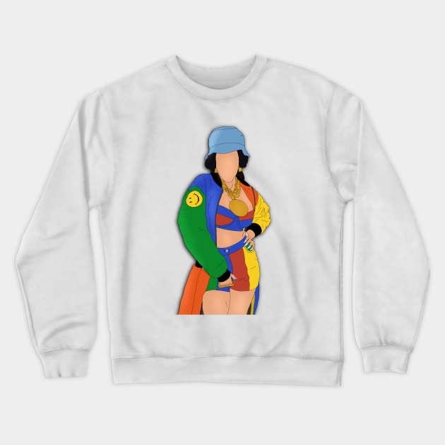 Cardi B Moschino 90's Fan Art Crewneck Sweatshirt by tayelectronica